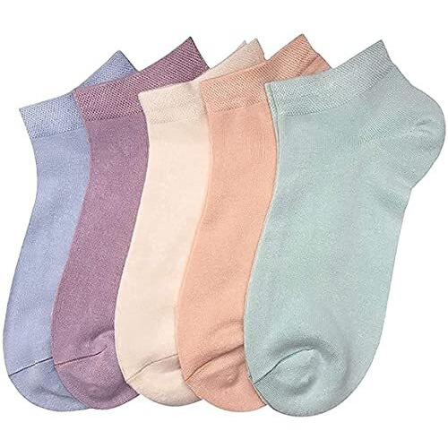 Creature Ankle Length Plain Colourful Socks For Women/Girls-Combo Free Size Pack Of 5 Pairs(Scs-Ws-07-P-05)