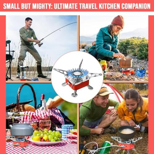 Gadget Deals- Camping Stove With Cylinder | Camping Gas Stove | Campingstove - 2800W- Ultra Light Picnic Cooking Gas Burners Folding Stove -Emergenceystove | Campingcylinder, Stainless Steel