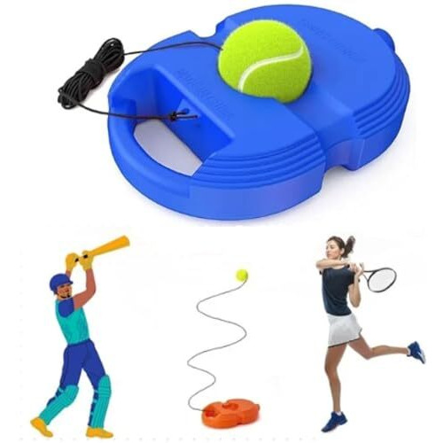 Beloxy Tennis Trainer (Pack Of 1) Rebound Ball With String Tennis Trainer Set Self Tennis Practice Ball With String Cricket Trainer Rebound Ball With Rope Fill Sand Or Water (1)