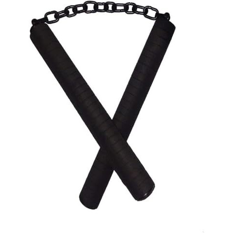 Afpin- Rubber Foam- Nunchaku - With Black Handle | Nunchaku Rubber | Nunchaku Foam - Karate Stick | Karate Equipment