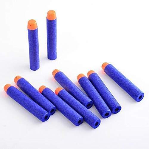 Verat Hollow Out Soft Foam Refill Darts For N-Strike Elite Series Blasters Soft Foam Refill Darts For Nerf N-Strike Elite Blasters Hollow Safe & Durable Darts Premium Foam Bullets (Blue, Pack Of 50)
