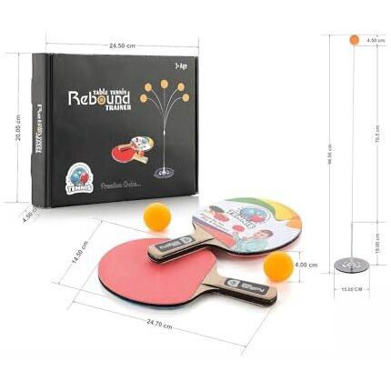 Beloxy Table Tennis Trainer Toys For Kids & Adults | Rebound Rackets And Balls Base Training Practice Set | Outdoor Indoor Games For Boys & Girls (Multi)