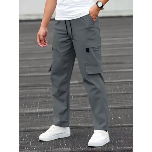 Samfor Track Pants For Men || Men Track Pants || Men Stylish Track Pant || Cargo Track Pant For Men || Track Pant With Multiple Pockets (In, Alpha, L, Regular, Dark Grey)