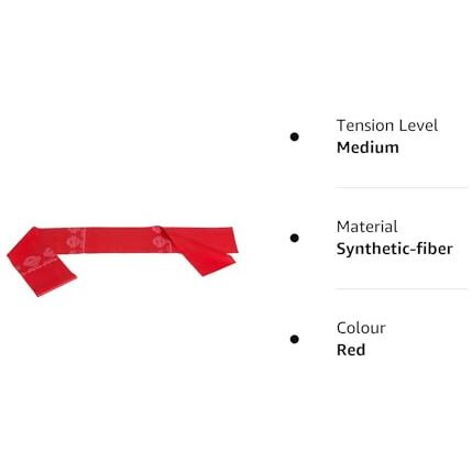 Theraband Medium Resistance Latex Free Exercise Band 5 Feet(Length) X 4 Inches(Width) Red