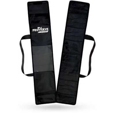 Proverve Cricket Bat Cover Tetron Material, Premium Full Size Cover For Wooden And Plastic Bats With Heavy Duty Stitched Strap (Black, Pack Of 1), Polyester