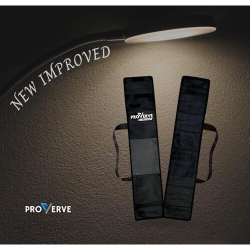 Proverve Cricket Bat Cover Tetron Material, Premium Full Size Cover For Wooden And Plastic Bats With Heavy Duty Stitched Strap (Black, Pack Of 1), Polyester