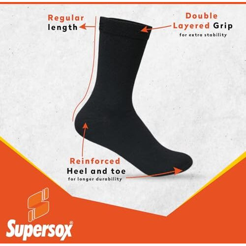 Supersox Regular Formal/Office Wear Socks For Women, Made With Breathable, Anti Odour & Moisture Absorbent Combed Cotton, Ideal Socks For Summer (Pack Of 3)