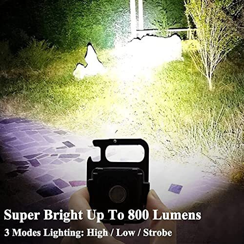 Desidiya 800 Lumen Rechargeable Cob Keychain Work Light With 3 Lighting Modes, Magnetic Base, Keyring Led Torch Keychain Flashlights Mini Work Light For Workshop, Repairing, Emergency