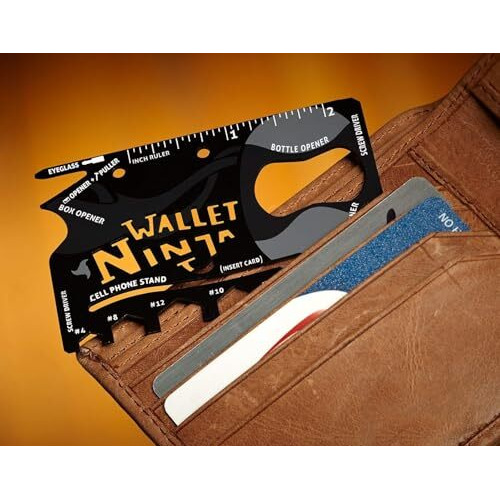 Amigozz Wallet Ninja 18 In 1 Multi-Purpose Credit Card Size Metal Pocket Tool.(1Pc)