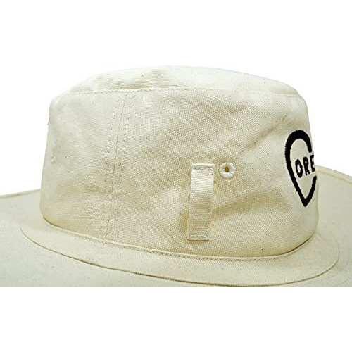 Coreteq 100% Cotton Canvas Cricket Panama Sun Hat Lightweight Brim With Loops (X-Large, X_L)