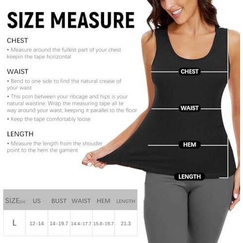 Palay Thermal Tank Top Womens Fleece Lined Underwear Tops Undershirt For Women Cotton Cami Warm Base Layer Vest Scoop Neck, Fitted