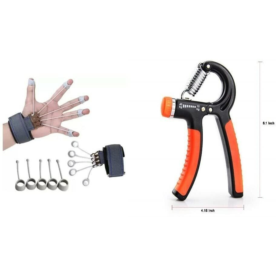 Gadget Deals Combo Of - Hand Grip | Finger Exerciser | Finger Extension | Hand Gripper | Finger Gripper | Finger Strengthener For Men And Women