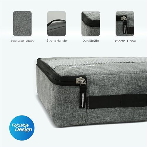 Crasome Packing Cubes For Travel, Travel Organizer For Men & Women, Travel Storage Bag, Travel Organizer, Packing Bag For Clothes Pack Of 3 (Cube1-Grey-Pack3)