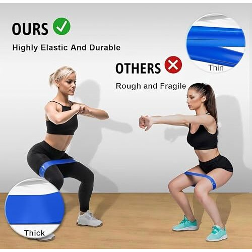 Clapone 2 Pcs Resistance Bands For Workout Elastic Exercise Loops For Yoga, Physical Therapy & Strength Training Yoga & Exercise Resistance Bands Loop Bands Strength, Toning & Flexibility (Multicolor)