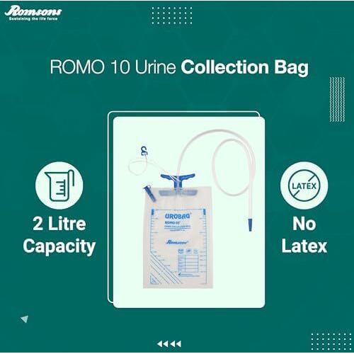 Romsons Romo 30 Urine Collection Disposable Bags, With Super Absorbent And Ziplock, Portable Urinal, Camping Pee Bags, Emergency Bag During Traffic Jam And Travel - Pack Of 5, Multicolor