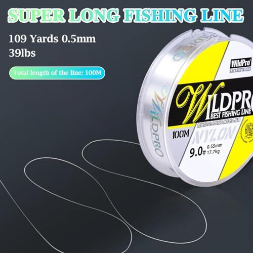 Zorbes Fishing Wire 100M 0.5Mm Fishing Line Clear Nylon String Invisible Hanging Beading Wire Strong Abrasion Resistant Monofilament Fishing Line For Balloon
