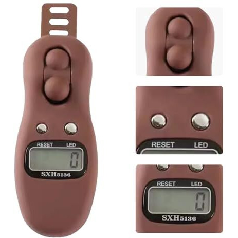 Freshdcart Fdca664 Manual Hand Finger Digital Counting Machine Digital Finger Counter With Large Digital Lcd Display For Activities, Meditation, Mantra Chanting Counting (Brown, Pack Of 1)