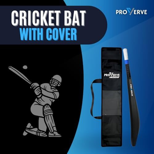 Proverve Cricket Turf Bat | Full Size Cricket Bat With Cover | Heavy Duty 850G Premium Plastic Tennis Bat With Cover And Performance Grip, Bats For Tournament Matches (Pack Of 1)