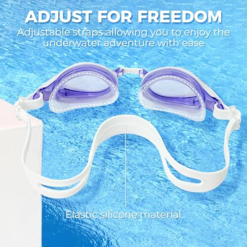 Proberos Swimming Goggles For Men & Women, Anti-Fog Uv Protection Leakproof With Adjustable Strap - Polarized Swim Goggles Includes Free Protective Case (Purple)