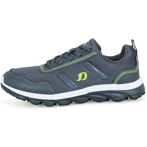 Doctor Extra Soft Memory Foam Mens Running Shoe With Eva Sole | Sports, Gym, Casual, School | Lightweight & Comfortable| Sneakers Lace-Up Athletics Loafer Gent's & Boy's D-2003, Grey