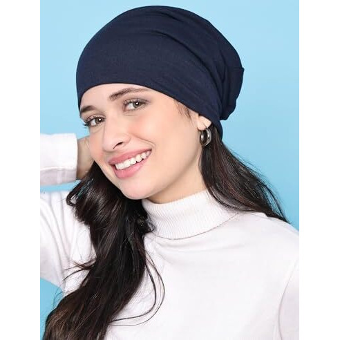 Vimal Jonney Women's Cotton Cap (Cap_Nvy001_Blue_Free Size)