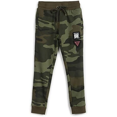 Alan Jones Clothing Boy's Regular Fit Mid Rise Cotton Blend Track Pant (Bjog-P38-Khaki-13.14Yrs_Khaki_13 Years-14 Years)