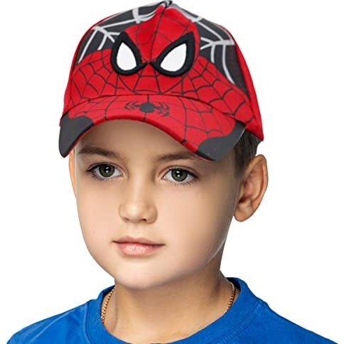 Gustave Spiderman Cap For Kids - Boys & Girls Baseball Sport Sun Hat With Adjustable Closure, Breathable Mesh Design, Suitable For 3-9 Years For Parties, Outdoor Activities & Gift