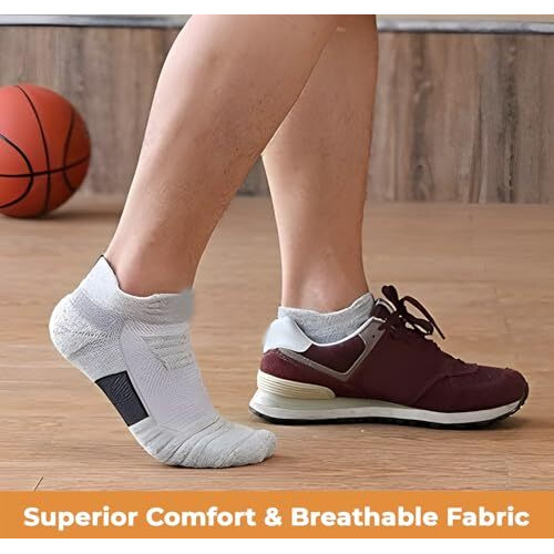 Panca Sports Socks For Men Combo -3 Pairs Premium Cotton Soft Padded Shocks Made With Durable, Breathable, Cushioned Cotton, Anti Odour, Anti Sweat, Ideal Socks For Summer (White,Grey, Black)