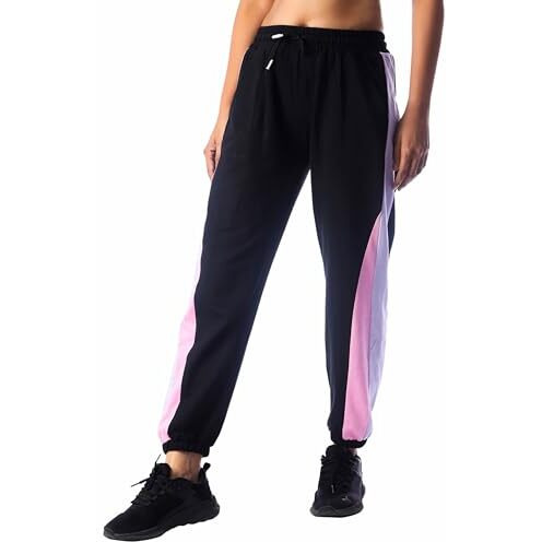 London Hills Track Pants Women's Cotton Regular Fit Joggers Track Pants Black
