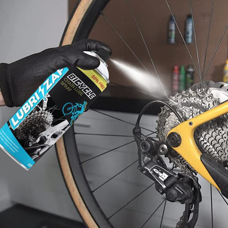 Lubrizap Bicycle Chain Lube Spray | Cycle Chain Lubricant Grease | Wear, Tear, Rust & Corrosion Resistance | Enhanced Bicycle & Bike Performance | Improves Chain Life | 225Ml - Formulation 1X