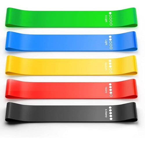 Resistance Bands For Working Out, Elastic Exercice Loop Bands For Physical Therapy, Yoga Starter Set Of Stretch Bands For Booty Legs, Pilates Flexbands