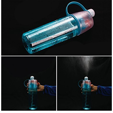 Inditradition Polypropylene 2 In 1 Drink & Mist Water Bottle | Spray Water Bottle, 600 Ml (Assorted Color)