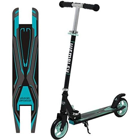 Wembley Kick Scooter For Kids 5+ Years | 2 Wheels Steel Frame Foldable And 3 Adjustable Height | Skating Cycle Kids Scooter 5 To 10, 12 Years Boys Girls - Sea Green Bis Certified - Capacity 50Kg