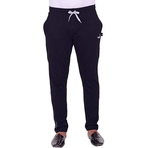 Vego Men's Regular Fit Cotton Trackpants (Vego-111-Navy-4Xl_Navy_4Xl) | Rise Style High Rise