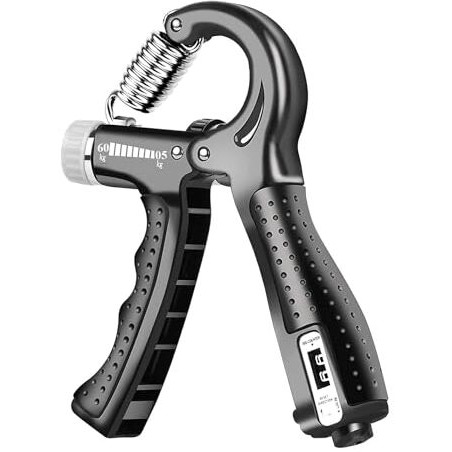 Hopz Adjustable Hand Grip Strengthener,Hand Gripper With Counter For Men & Women For Gym Workout Hand Exercise Equipment To Use In Home For Forearm Exercise,Finger Exercise Power Gripper-Up 5 To 60Kg