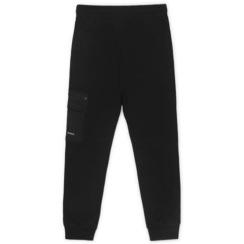 Alan Jones Clothing Boys Cargo Solid Joggers Mid Rise Track Pants (Black_13-14 Years)