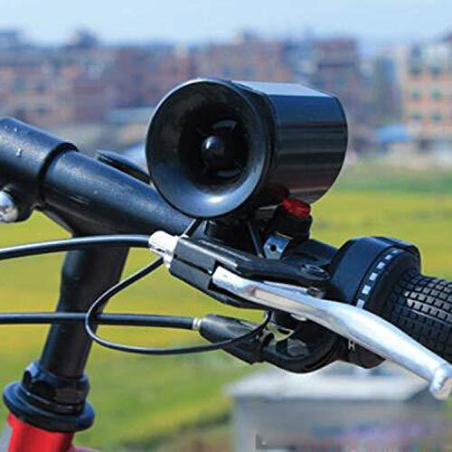 Inditradition Bicycle Siren Horn Bell 6 In 1 Alarm Sounds | 140 Db Sound, Waterproof, With Mounting Bracket (Black)