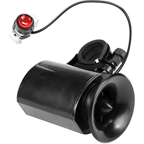 Inditradition Bicycle Siren Horn Bell 6 In 1 Alarm Sounds | 140 Db Sound, Waterproof, With Mounting Bracket (Black)