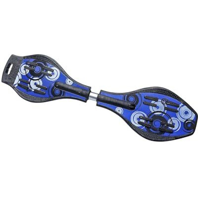 Hemovia Aluminium Swipe Kart Wave Board Skate Board With Carry Bag | Led Flash Colorful Lights In Wheels | For Outdoor For Kids |Skates For Kids/Skateboards (Wb-Blue)