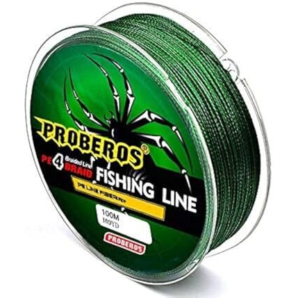 Zorbes Strong Durable 0.45Mm 70Lb 100M Pe 4 Strands Monofilament Braided Fishing Line Angling Accessory (Green, Max Tension 31.7Kg) (Green)