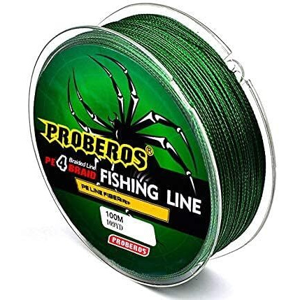 Zorbes Strong Durable 0.45Mm 70Lb 100M Pe 4 Strands Monofilament Braided Fishing Line Angling Accessory (Green, Max Tension 31.7Kg) (Green)