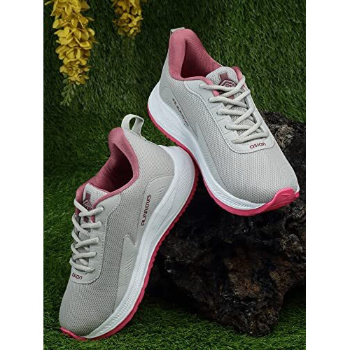 Asian Women's Firefly-09 Light Grey Mauve First Walker Shoe - 8 Uk