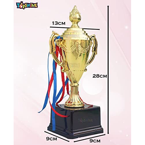 Toyshine Gold Cup Award Trophy For Winners,Award Ceremony And Appreciation Gift (Pc-201L),10.5 Inch Sstp