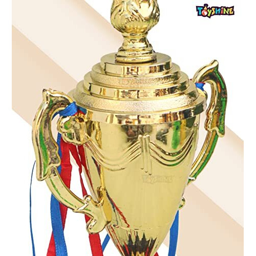 Toyshine Gold Cup Award Trophy For Winners,Award Ceremony And Appreciation Gift (Pc-201L),10.5 Inch Sstp