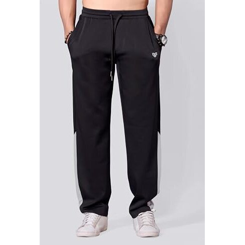 Flapfit Men's Track Pant For Men Forgym, Yoga Track Pants For Man Lower For Men Black