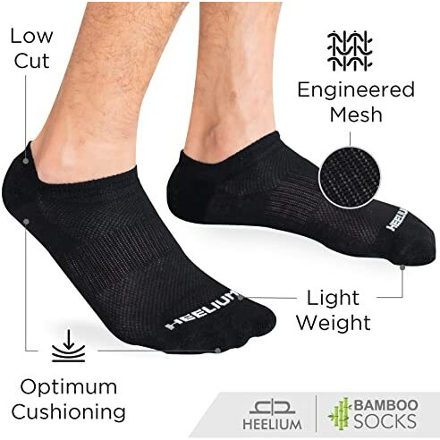 Heelium Bamboo Ankle Modern Socks For Men | Ultra-Soft, Thin & Breathable | Odour-Free & Anti-Bacterial | 3X Softer Than Cotton | Size (Uk 4-9), Multicolour