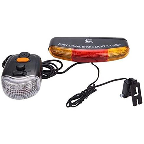 Alexvyan 1 Pcs- 3 In 1 Cycling Bicycle Bike Turn Signal Indicator Brake Tail 7 Led Light Electric Horn22222