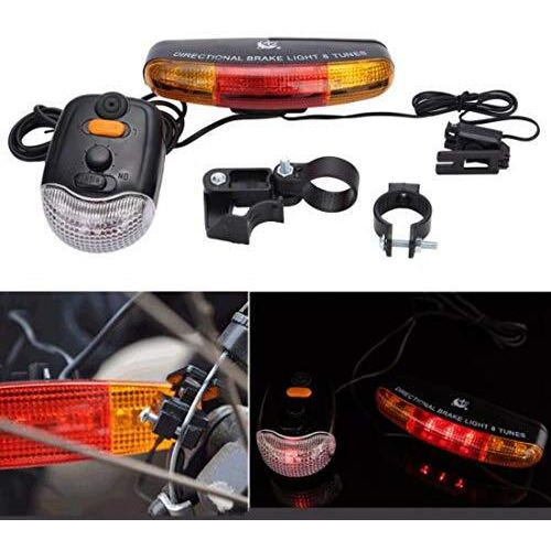 Alexvyan 1 Pcs- 3 In 1 Cycling Bicycle Bike Turn Signal Indicator Brake Tail 7 Led Light Electric Horn22222