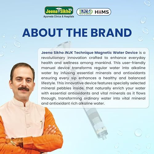 Jeena Sikho Injk Technique Magnetic Water Device - Mineral-Rich Water Alaklizer | Contains Copper + Magnesium + Mph Alkaline Pebbles & Minerals | Travel-Friendly | Includes Free Test Kit