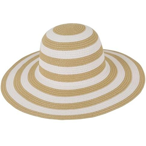 Fabseasons Polyester Chic Foldable Women's Sun Hat - Stylish Wide Brim Beach Cap For Summer Sun Protection - Packable And Versatile For Poolside Lounging Or Beach Escapes,White,1,Free Size